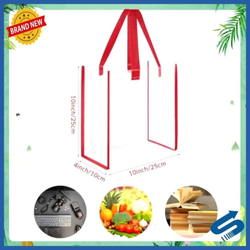 Clear PVC Tote Bags Stadium Approved Lightweight Waterproof Bulk Set